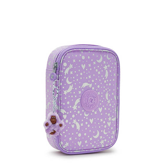 Kipling 100 Pens Printed Case Tassen Paars | België 1324MQ